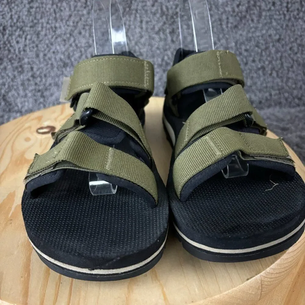 Teva Cross Strap Trail Sandal Mens 8 Olive Green Outdoor Hiking Vibram Sole Shoe